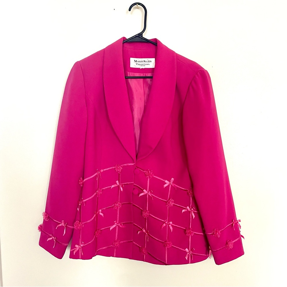 Pink Blazer (Size 8) with Bows & Ribbons